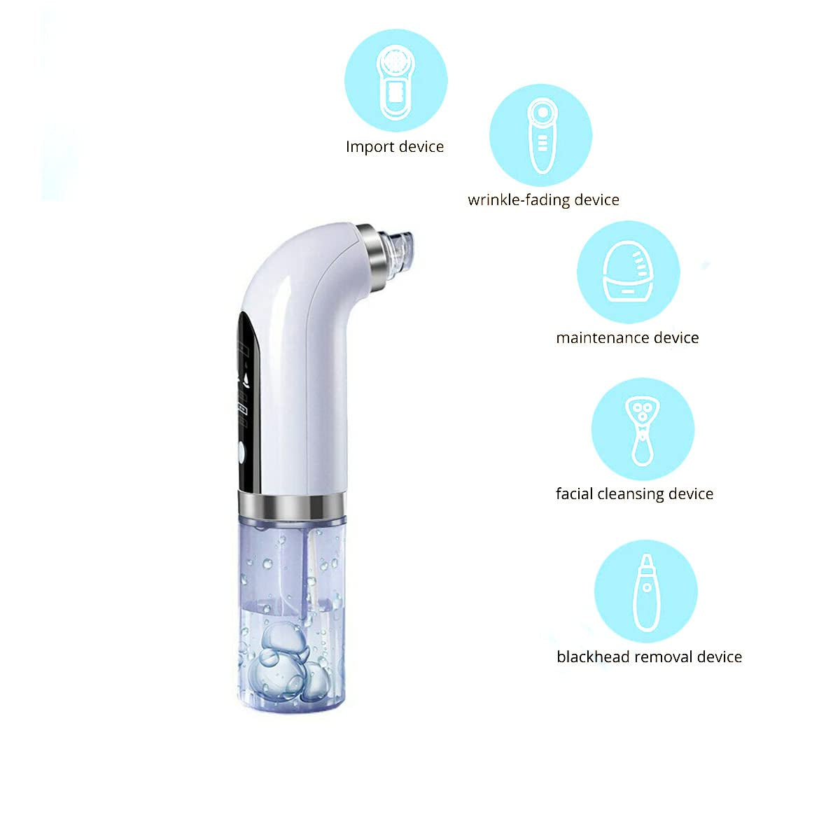 Blackhead Remover Pore Vacuum,Upgraded Facial Pore Cleaner,Electric Acne Comedone Whitehead Extractor Tool-3 Suction Power,6 Probes,Usb Rechargeable Blackhead Vacuum Kit for Women & Men